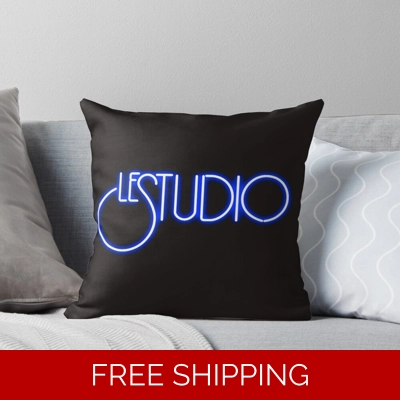 Pillow Case A Black Original White & Blue Logo